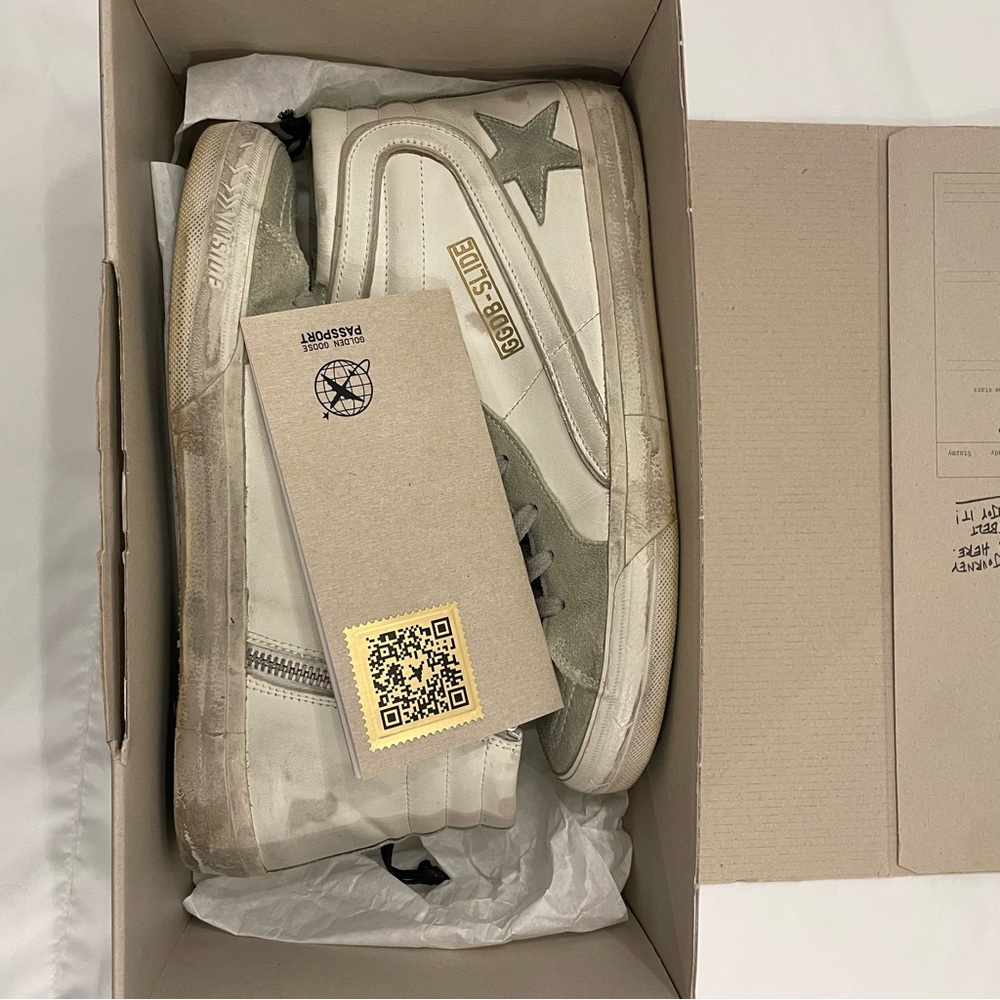 Golden Goose High Top Slide in Leather with Suede Details size 41, US Women's 11 - Picture 11 of 12